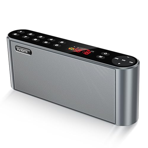 Antimi Bluetooth/FM Radio/MP3 Player Portable Wireless Speaker (Black)