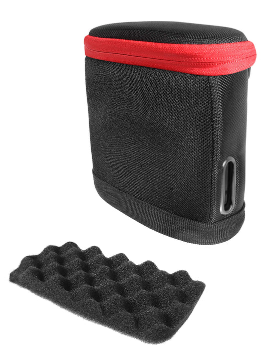 Portable Sound Through Case for Bose SoundLink Color Speaker II and Bose SoundLink Color Speaker, mesh Pocket for Cable (Black with Red Zip)