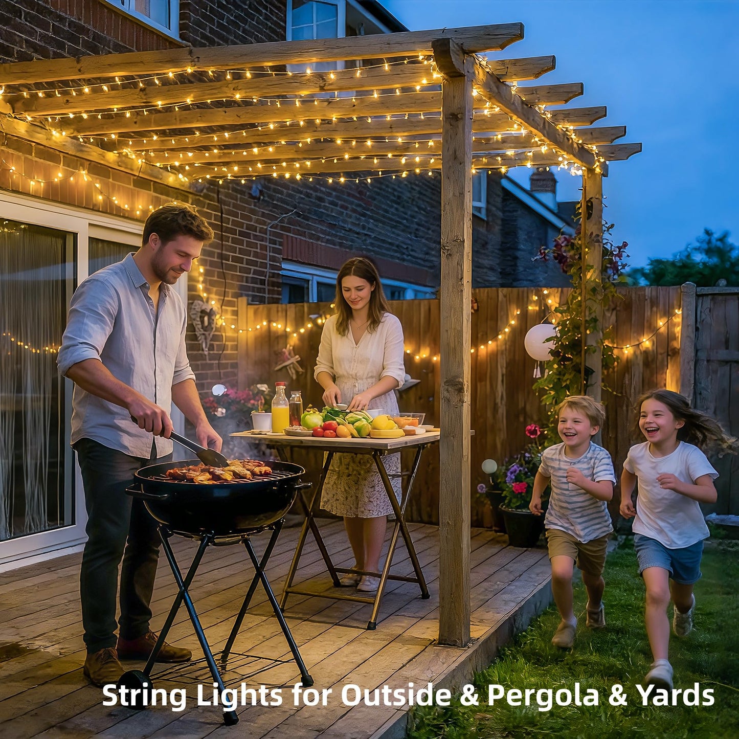 JMEXSUSS 168FT 600 LED String Lights for Outside Clear Wire, Warm White Christmas Lights Outdoor Waterproof, Tree Lights Outdoor Plug in for Patio