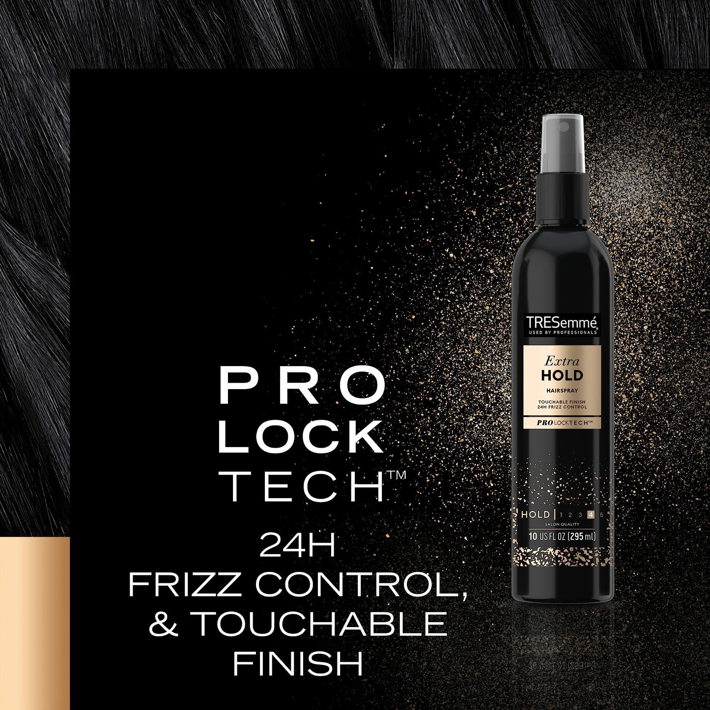 TRESemmé Tres Two Extra Hold Non-Aerosol Hairspray, 10 oz, Extra-Firm Control, Humidity Resistant, Frizz Control, Pack of 4 Pump Bottles