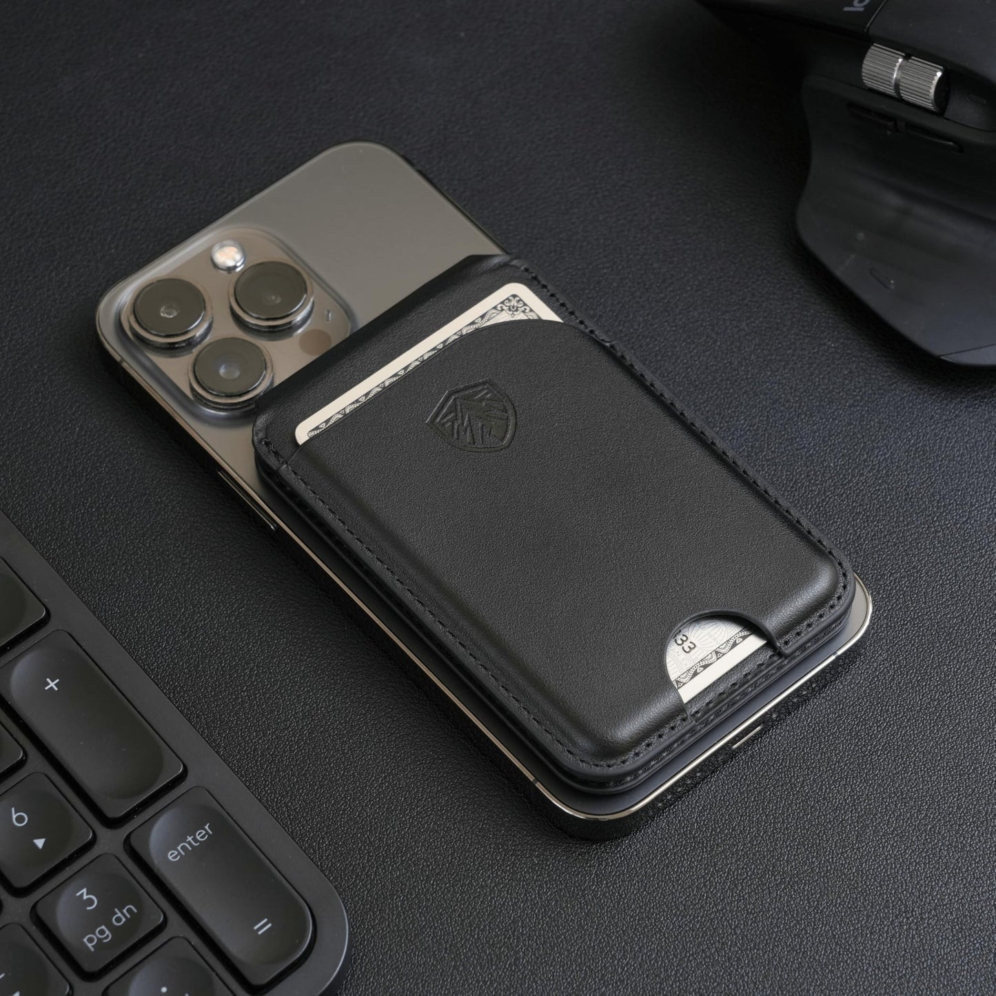 Summit Enterprise Slim Compact Magnetic Phone Wallet - ID Card Holder - Hands Free Stand - RFID Protect - Strong Magnet - Compatible with iPhone