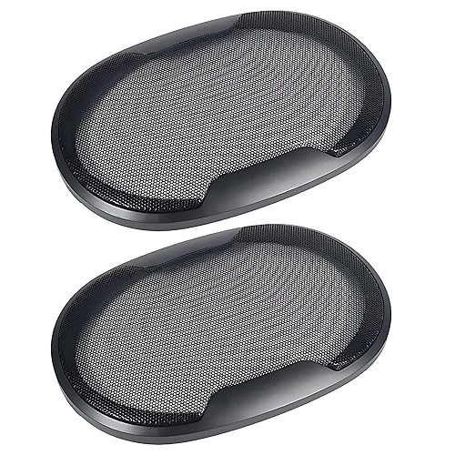 1Pair 6x9inch Speaker Grill Mesh, Auto Woofer Circle Grille Guard Protector Cover Audio Subwoofer Speaker Grille