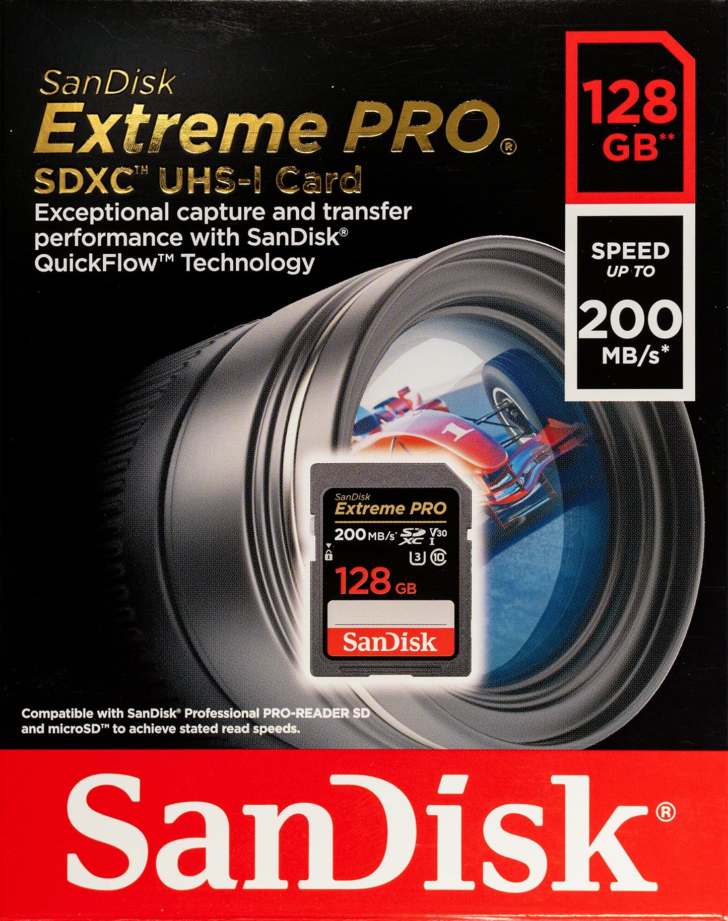 SanDisk Extreme Pro 128GB SDXC UHS-I Card Works with Canon Mirrorless Camera EOS R6 II (SDSDXXY-128G-GN4IN) Class 10 U3 Bundle with (1) Everything But