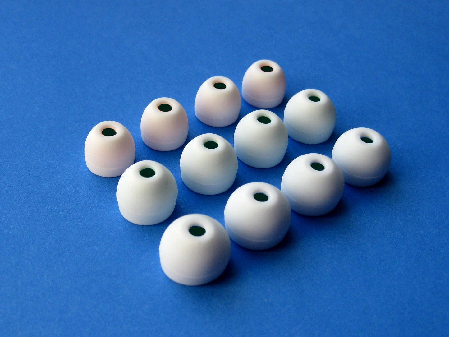 NICKSTON 12 pcs S/M/L White Hybrid Replacement Set Earbuds Eartips Compatible with Sony XBA, MDR and DR Series in-Ear Earphone Headsets