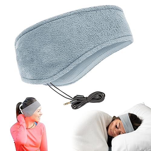 CozyPhones Sleep Headphones - Over Ear Headphones from Ultra Thin Cool Mesh Wired for Side Sleepers, Meditation, Running, Laptop, and Phone - Gray