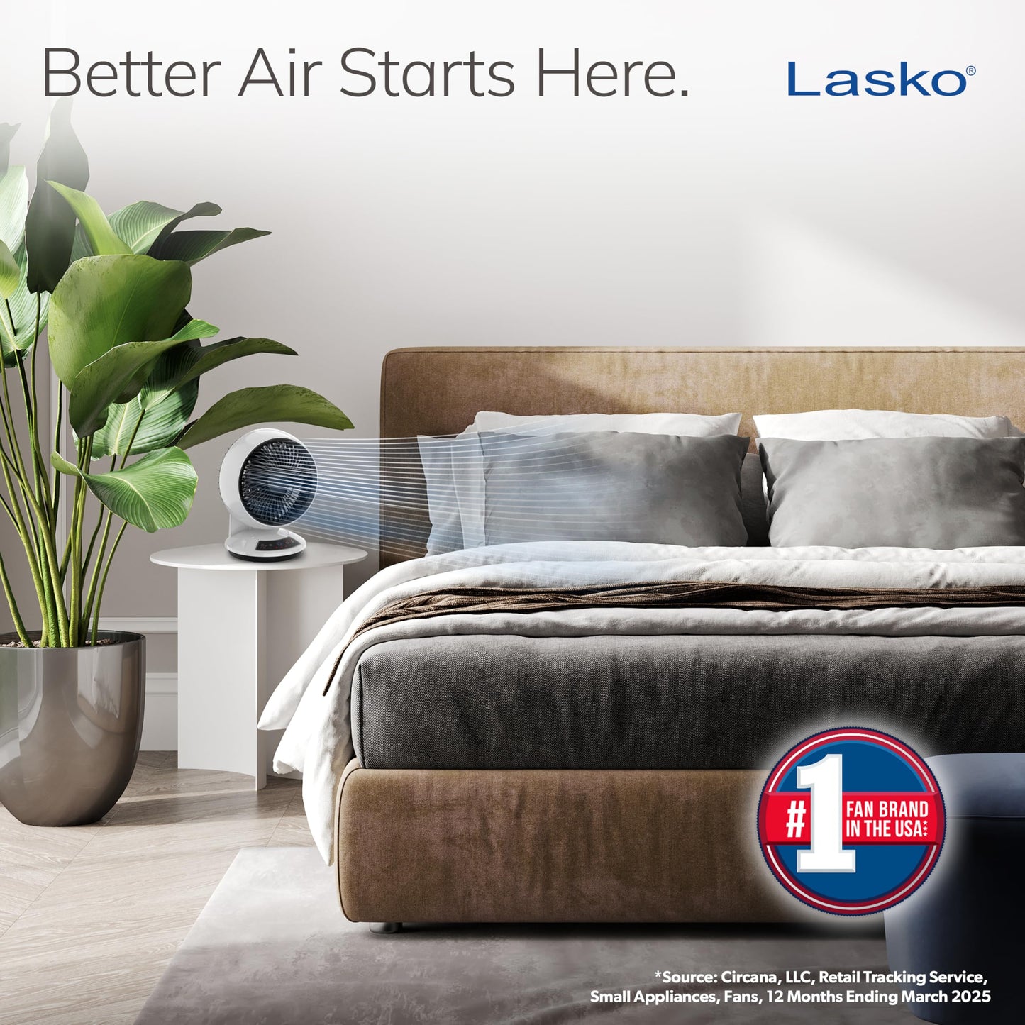 Lasko Whirlwind Air Circulator Table Fan - 12” - A12557 - White