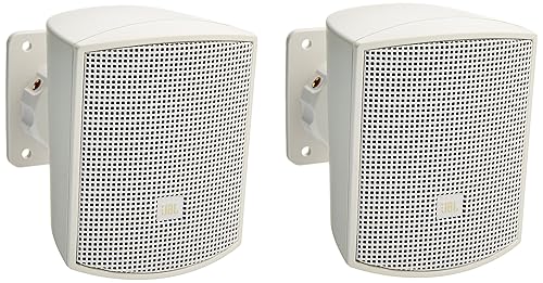 JBL Professional Control 52-WH Surface-Mount Satellite Speaker for Subwoofer-Satellite Loudspeaker System, White, Sold as Pair