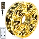 Joiedomi 1200 LED Christmas Lights Outdoor,394 FT Warm White Christmas Tree Lights with 8 Modes Timer, PVC Green Wire String Lights with Reel