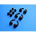 12pcs (B-RD-STB) Round and Stabilizers Replacement Set Eartips Earbuds Compatible with Plantronics Backbeat Go 2 Wireless in Ear Earphones/Headphones