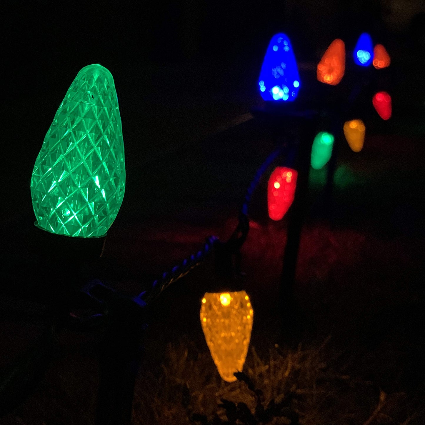 Joiedomi 50-Count C9 Christmas Lights Outdoor, 32.1FT LED Fairy String Lights for Indoor or Outdoor Christmas Decorations, Patio Xmas Tree Lights