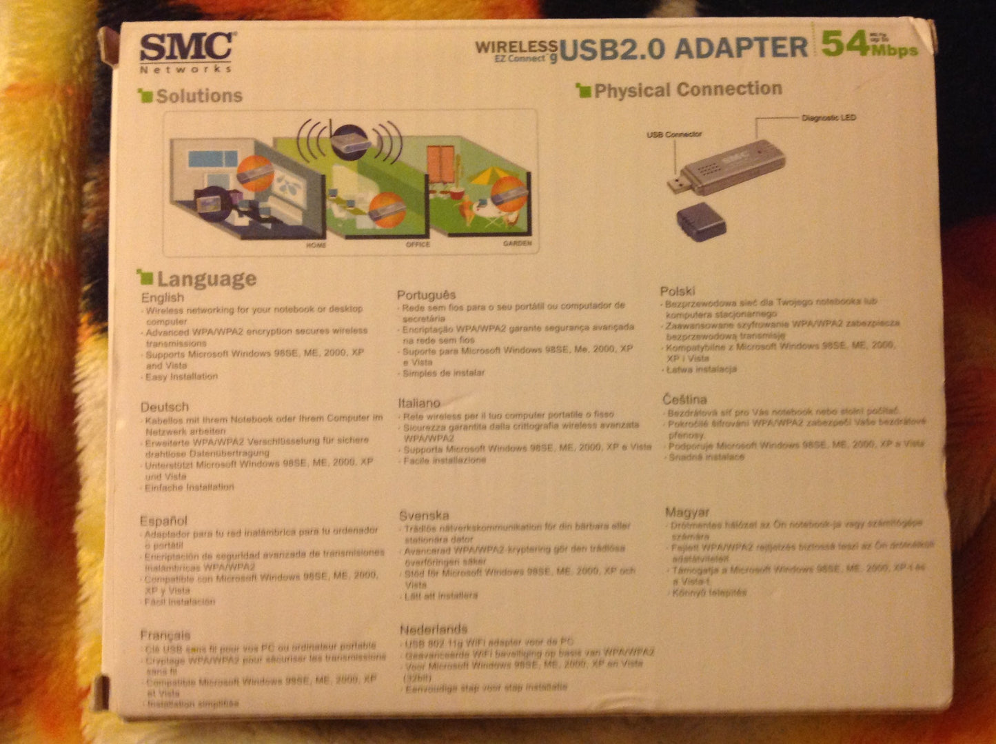 SMC Networks SMC SMCWUSB-G IEEE 802.11b/g USB 2.0 EZ Connect 2.4GHz Wireless Adapter,Silver