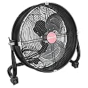OEMTOOLS 24891 12 Inch Black High-Velocity Tilting Workspace Fan | 1300 CFM | Tilt Mechanism for Airflow Control | Cool Your Workspace, Warehouse