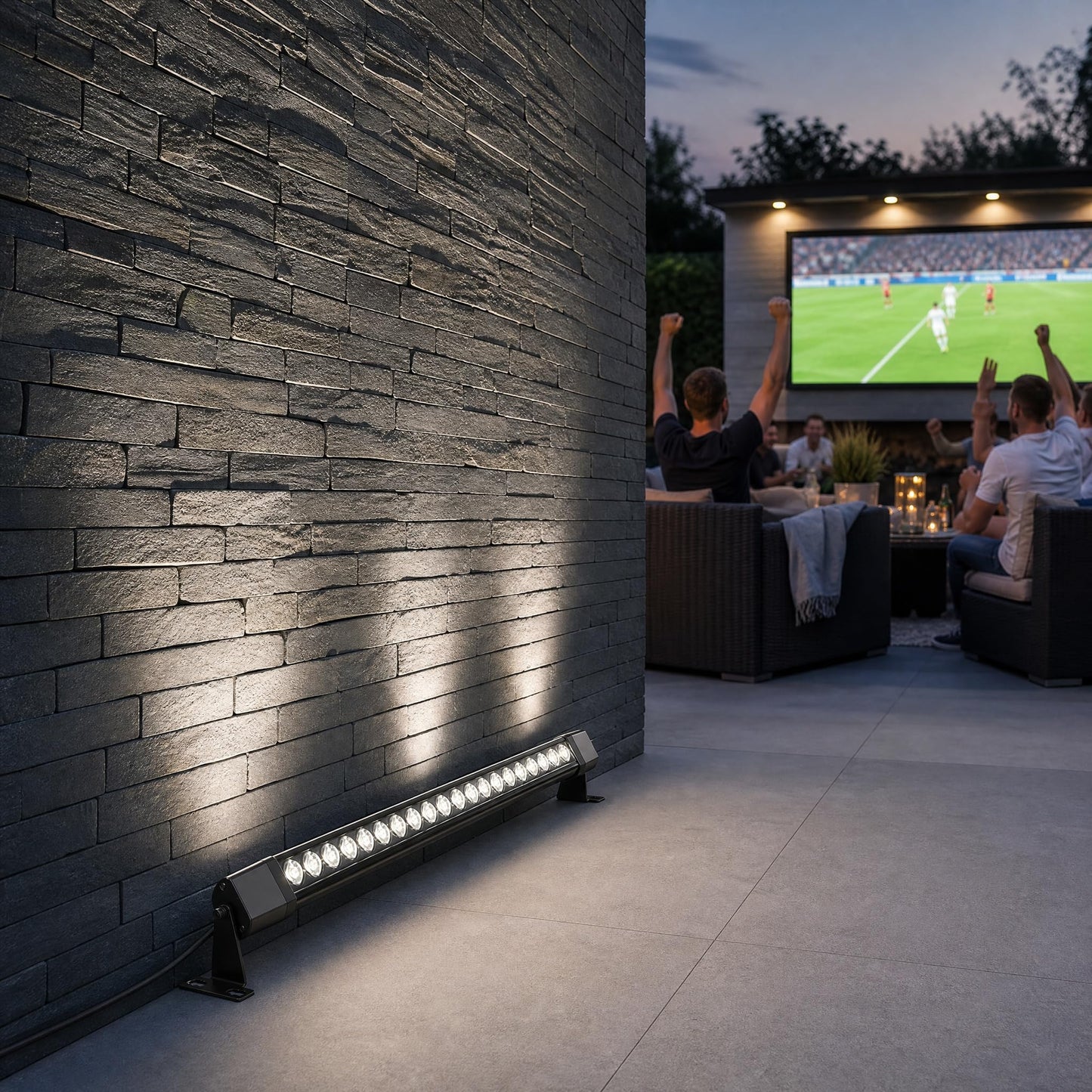 nanzgecc 72W Outdoor Wall Washer Light, 4FT 5000K Daylight White Led Wall Washer Light Bars, 120V Waterproof IP67 Outdoor LED Light Bar for Outdoor