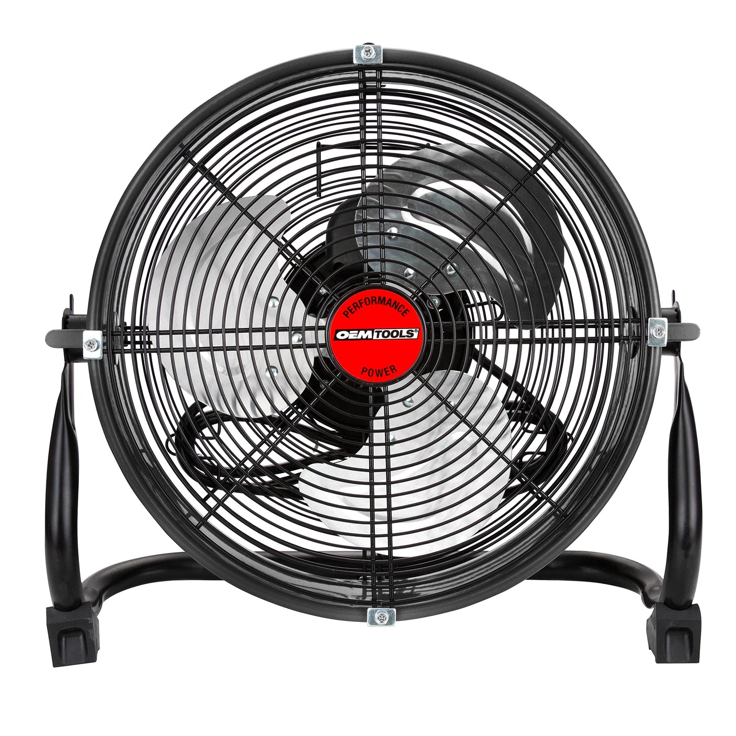 OEMTOOLS 24891 12 Inch Black High-Velocity Tilting Workspace Fan | 1300 CFM | Tilt Mechanism for Airflow Control | Cool Your Workspace, Warehouse