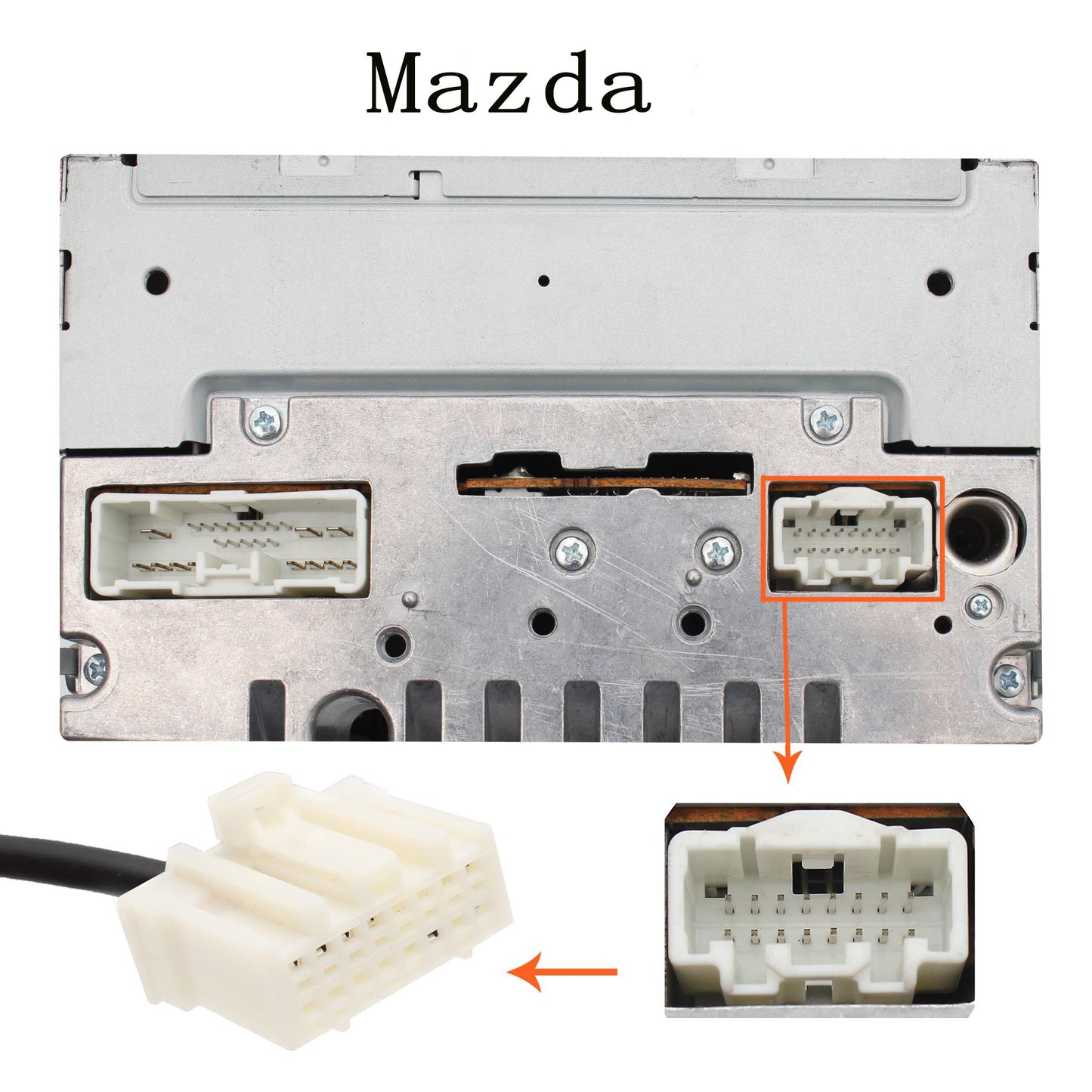 Yomikoo Factory Car Audio Upgrade, Stereo CD Changer 3.5mm AUX Cable for Mazda 3 2004-2008, Mazda 5 2005-2009, Mazda 6 2002-2008, RX-8 2004-2006, CX-7