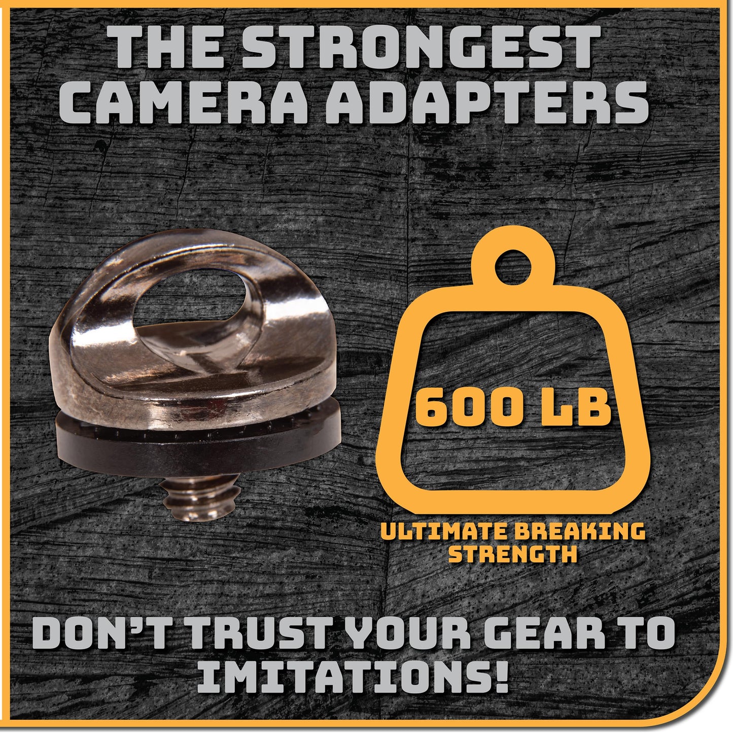 Danger Buddies Tripod Adapter Ring - Quick Install/Release 1/4"-20 Neck and Wrist Strap Mount for Camera Slings and Securing Lanyards - (1-Pack)