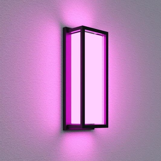 rosykite Color Changing Outdoor Wall Lights, Ambiance Exterior Wall Lights Up Down Lights Outdoor, Waterproof Square Porch Lights 2.4GHz WiFi APP