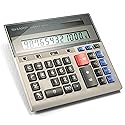 Sharp Commercial Desktop Calculator, 12-Digit Display, Solar & Battery Dual Power, Business Functions with Memory & Markup Keys (QS-2130)