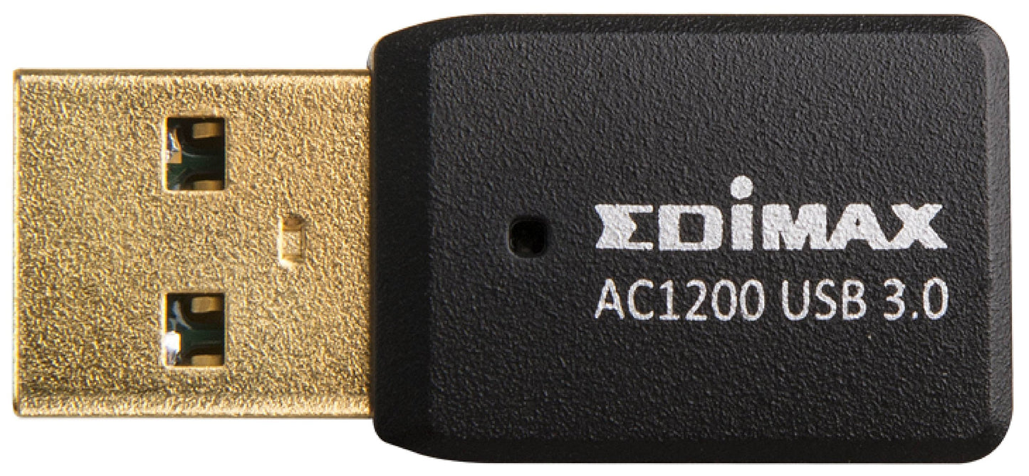 Edimax Wi-Fi 5 802.11ac Mini AC1200 Dual-Band MU-MIMO Adapter for PC, Wireless AC Mini USB 3.0 Adapter Dongle, Windows 11 Plug-n-Play, Mac OS, Linux