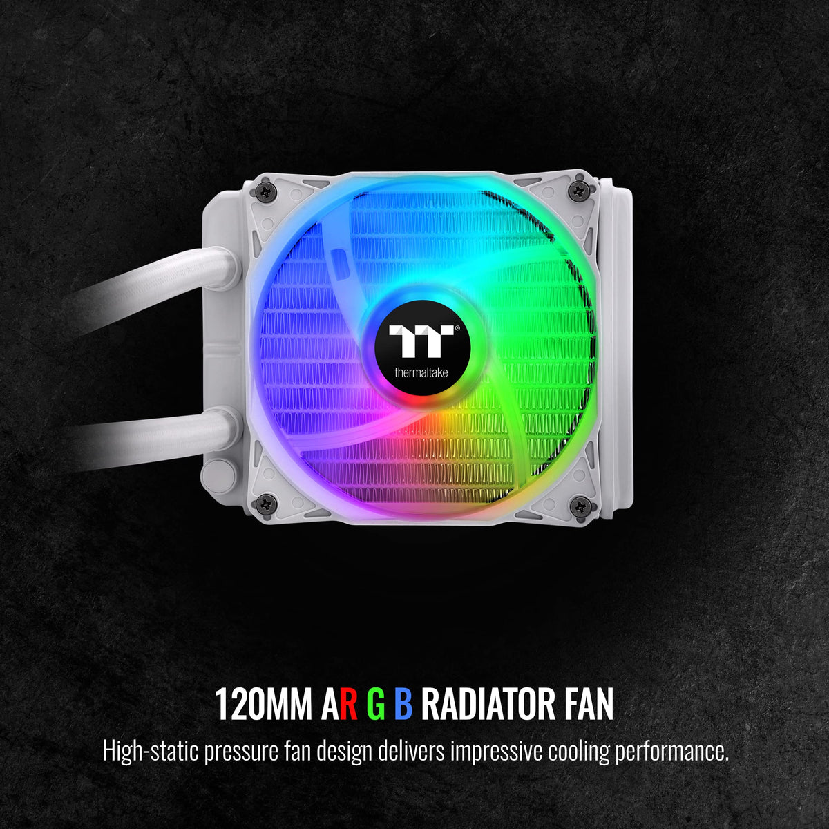 Thermaltake TH120 ARGB Motherboard Sync Snow Edition Intel LGA1700 Ready/AMD AM5 All-in-One Liquid Cooling System 120mm High Efficiency Radiator CPU