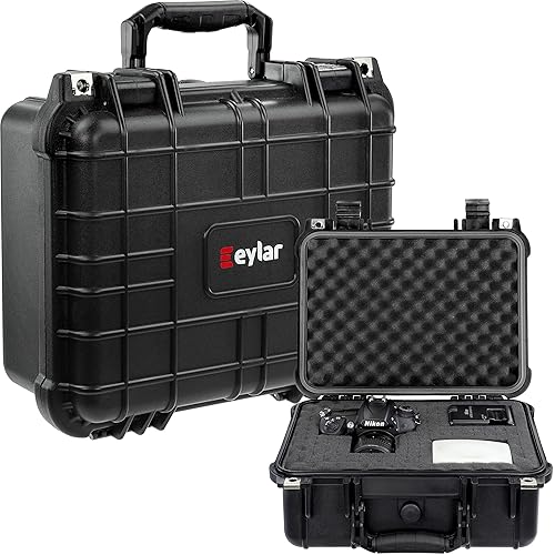 Eylar 13" Protective Hard Camera Case, IP67 Waterproof & Shockproof for Gear, Audio & Video Equipment, Drones, and Tools with Customizable Foam, TSA