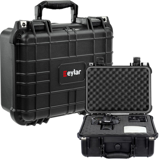 Eylar 13" Protective Hard Camera Case, IP67 Waterproof & Shockproof for Gear, Audio & Video Equipment, Drones, and Tools with Customizable Foam, TSA