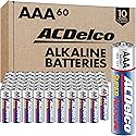 ACDelco 60-Count Triple AAA Batteries, Maximum Power Super Alkaline Battery for Home and Office, 10-Year Shelf Life, Reclosable Packaging