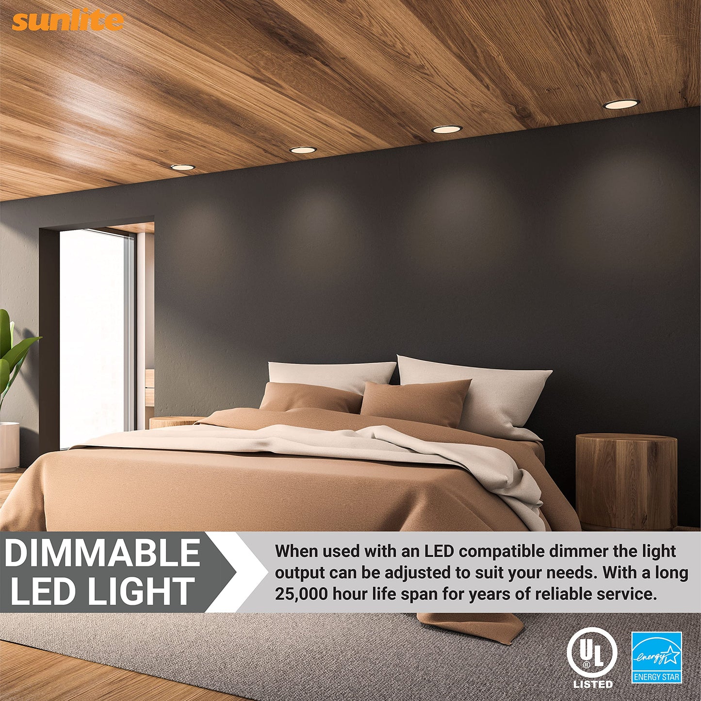 Sunlite LED BR30 Recessed Light Bulb, 10.5 Watt (65w Equivalent), 800 Lumens, Medium E26 Base, Dimmable Flood, UL Listed, 2700K Soft White, 6 Count