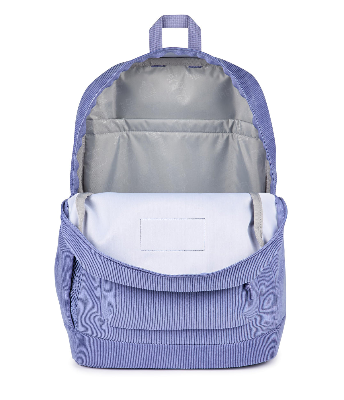 JanSport Cross Town Plus Remix Backpack - Padded Back Panel, Laptop Sleeve, and Front Pocket Organizer - Lavender Ash Corduroy