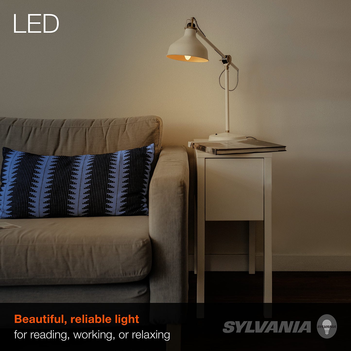 Sylvania LED B10 Chandelier Light Bulb, 60W Equivalent Efficient 5W, Dimmable, Candelabra Base, Clear, 5000K, Daylight - 12 Pack (40207)