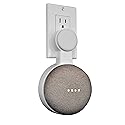 Mount Genie Affordable Essentials Google Home Mini (1st Gen) Outlet Wall Mount Hanger Stand | A Low-Cost Space-Saving Solution (White, 1-Pack)
