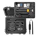 Organizer Hard Case For Gopro Hero 13/12/11/10/9/8 Creator Edition Odorless Compatible with Media Mod/Volta/Chest Mount/ Accessories Waterproof Travel
