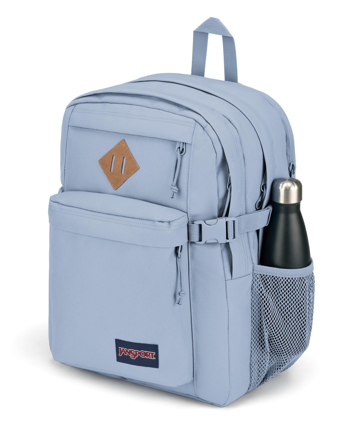 JanSport Main Campus FX Backpack - Travel or Work Bag w 15-Inch Laptop Pack with Leather Trim, Blue Dusk