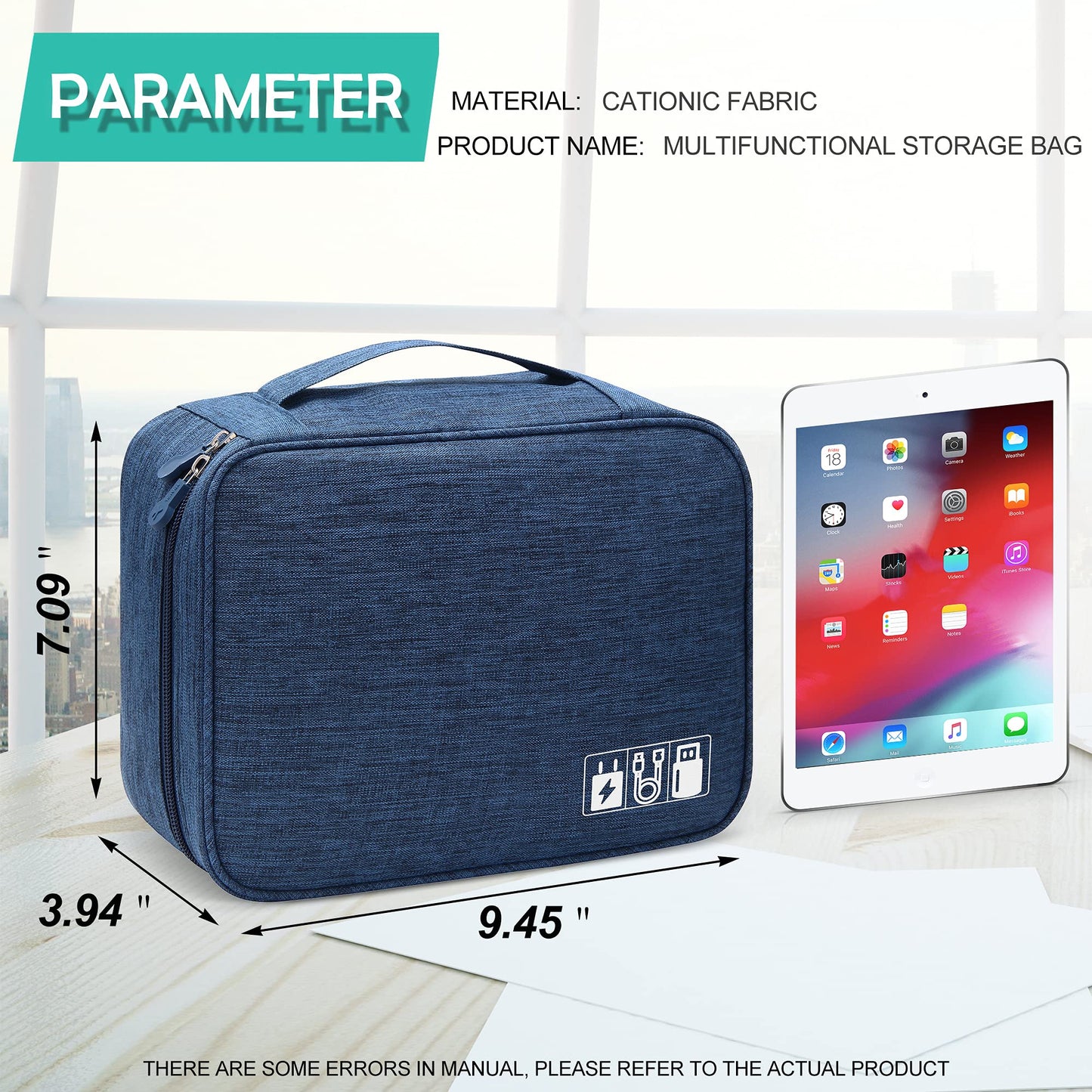 YOUBDM Electronics Organizer Travel Cable Organizer Bag Waterproof Portable Digital Storage Bag Electronic Accessories Case Cable Charger Organizer