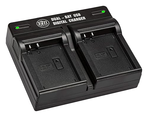 BM Premium EN-EL23 USB Dual Battery Charger for Nikon Coolpix B700, P900, P600, P610, S810c Digital Camera (MH-67P Replacement)