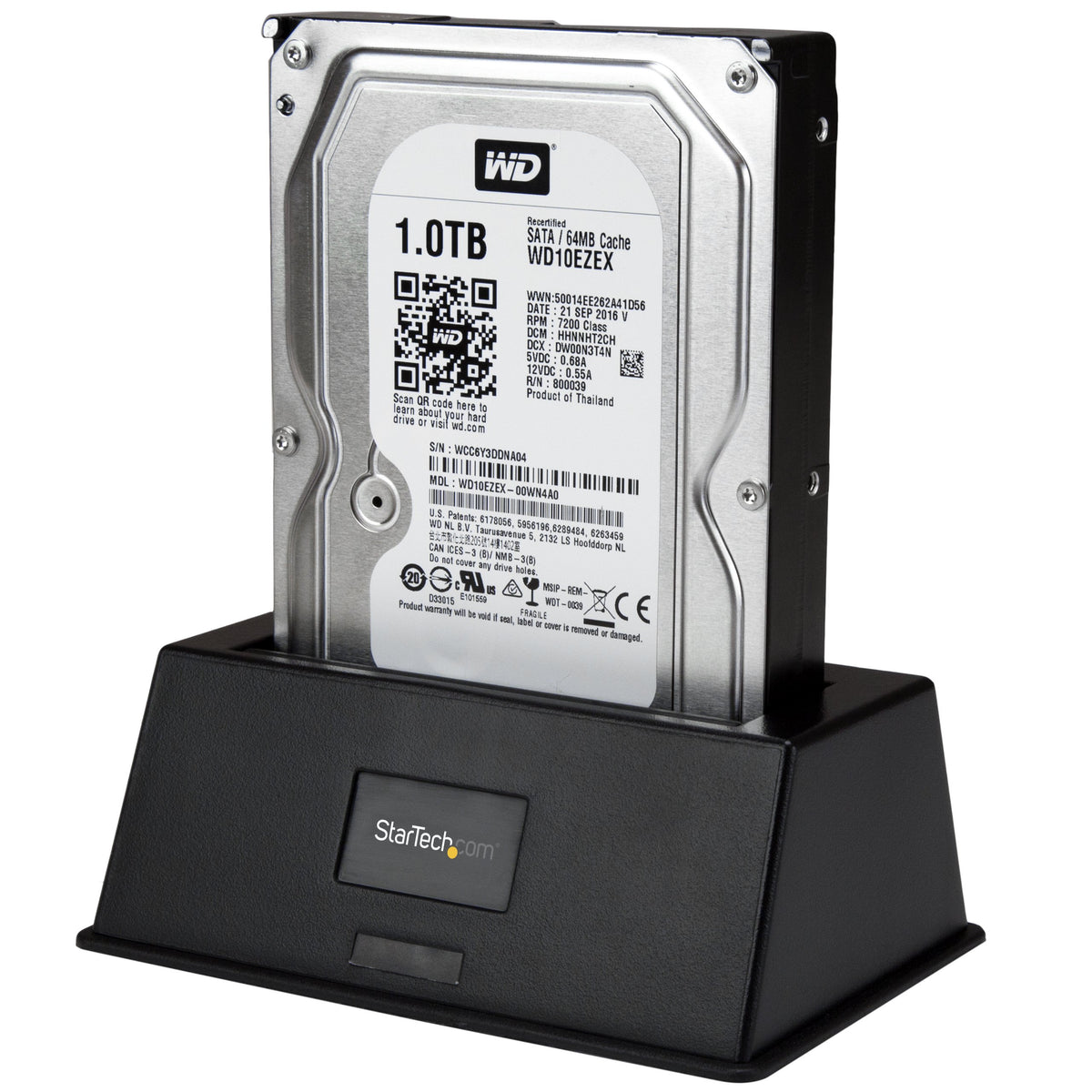 StarTech.com Single Bay USB 3.0 to SATA Hard Drive Docking Station, USB 3.0 (5 Gbps) Hard Drive Dock, External 2.5/3.5" SATA I/II/III HDD/SSD Docking