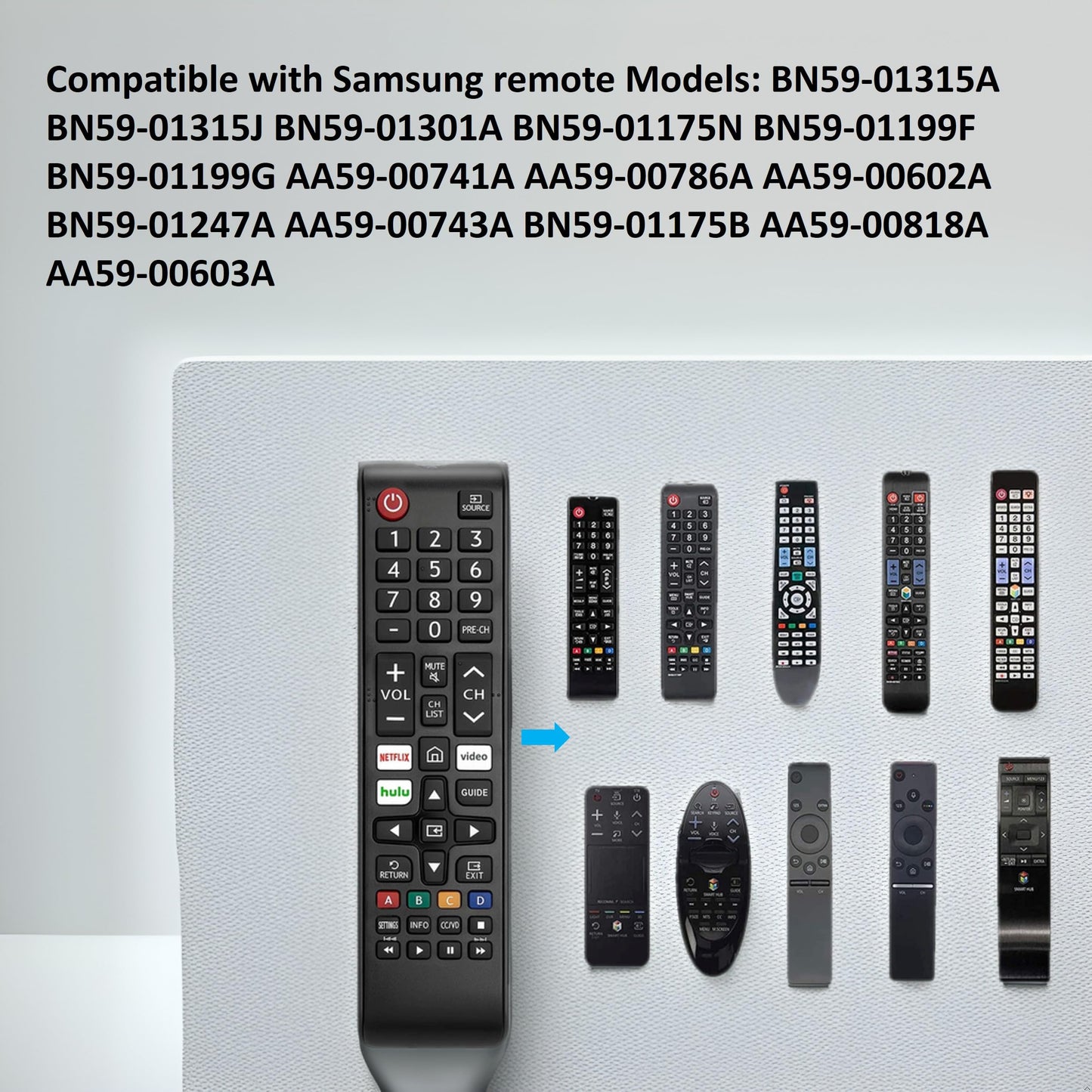 Universal Remote Control for All Samsung-TV-Remote, Compatible with All Samsung LCD LED HDTV 3D Smart TVs