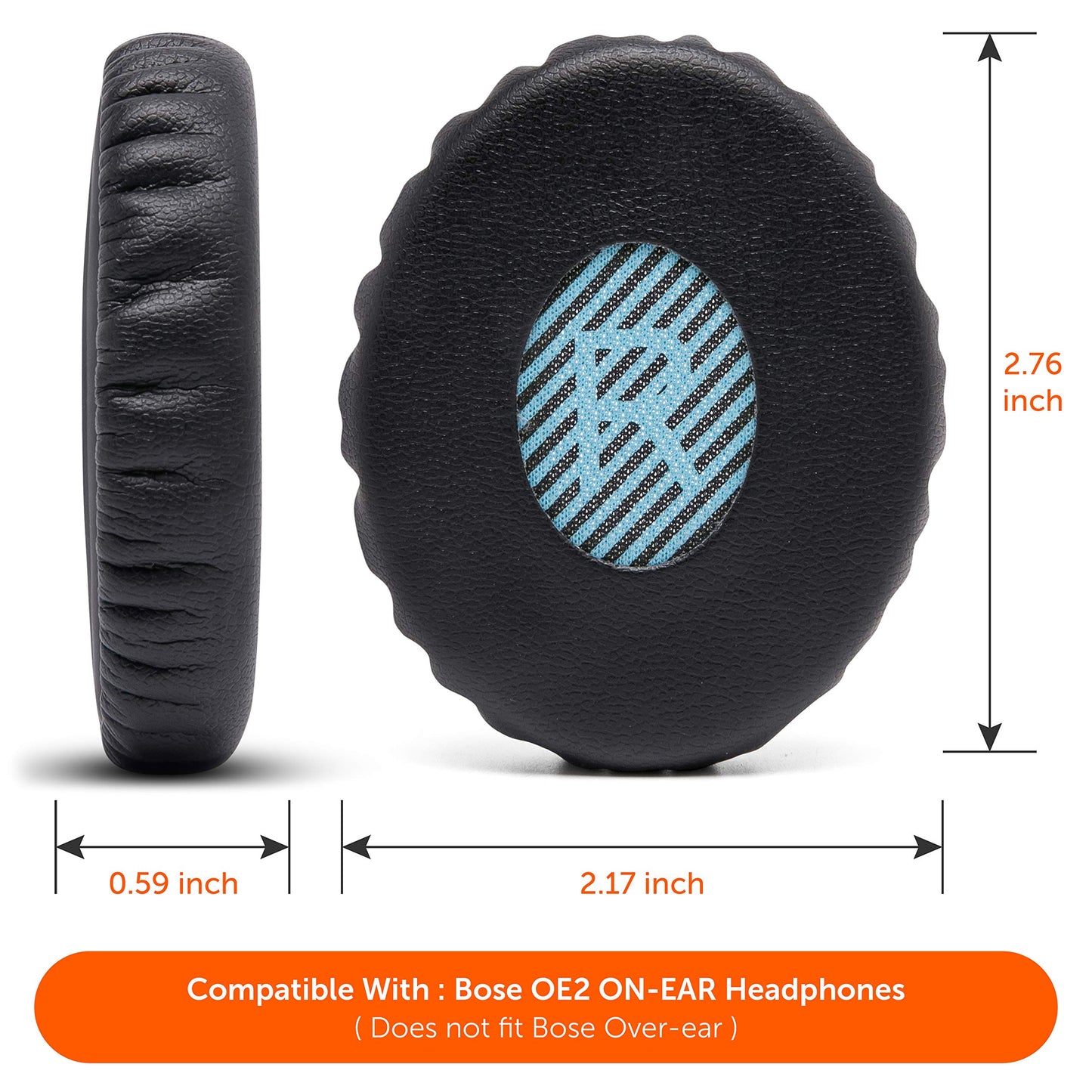 WC Wicked Cushions Replacement Ear Pads for Bose On-Ear 2 (OE2 & OE2i) Headphones - Earpads for Bose SoundTrue & SoundLink On-Ear (OE) Headphones