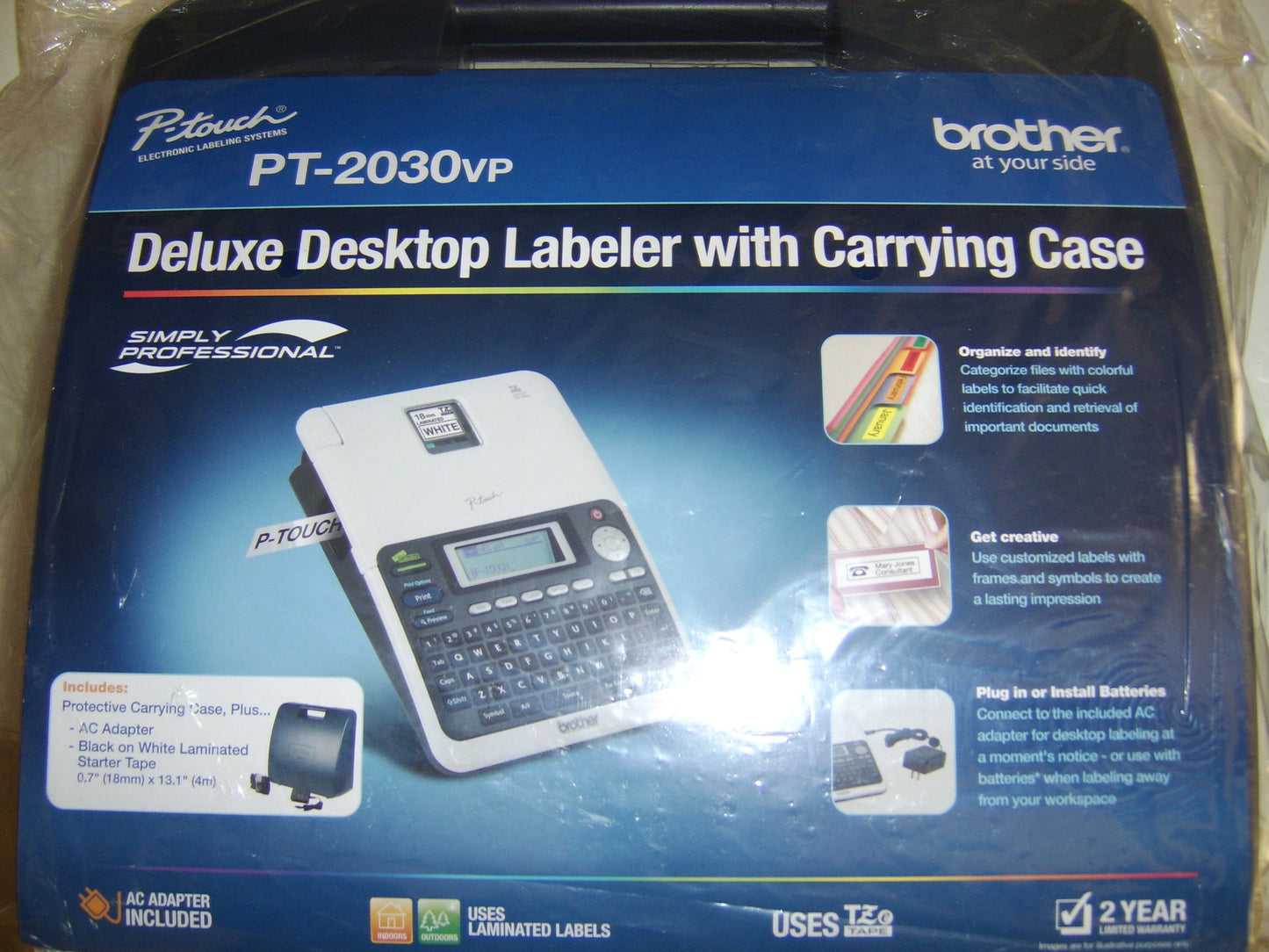 Brother Desktop Office Labeler with Carry Case (PT2030VP)