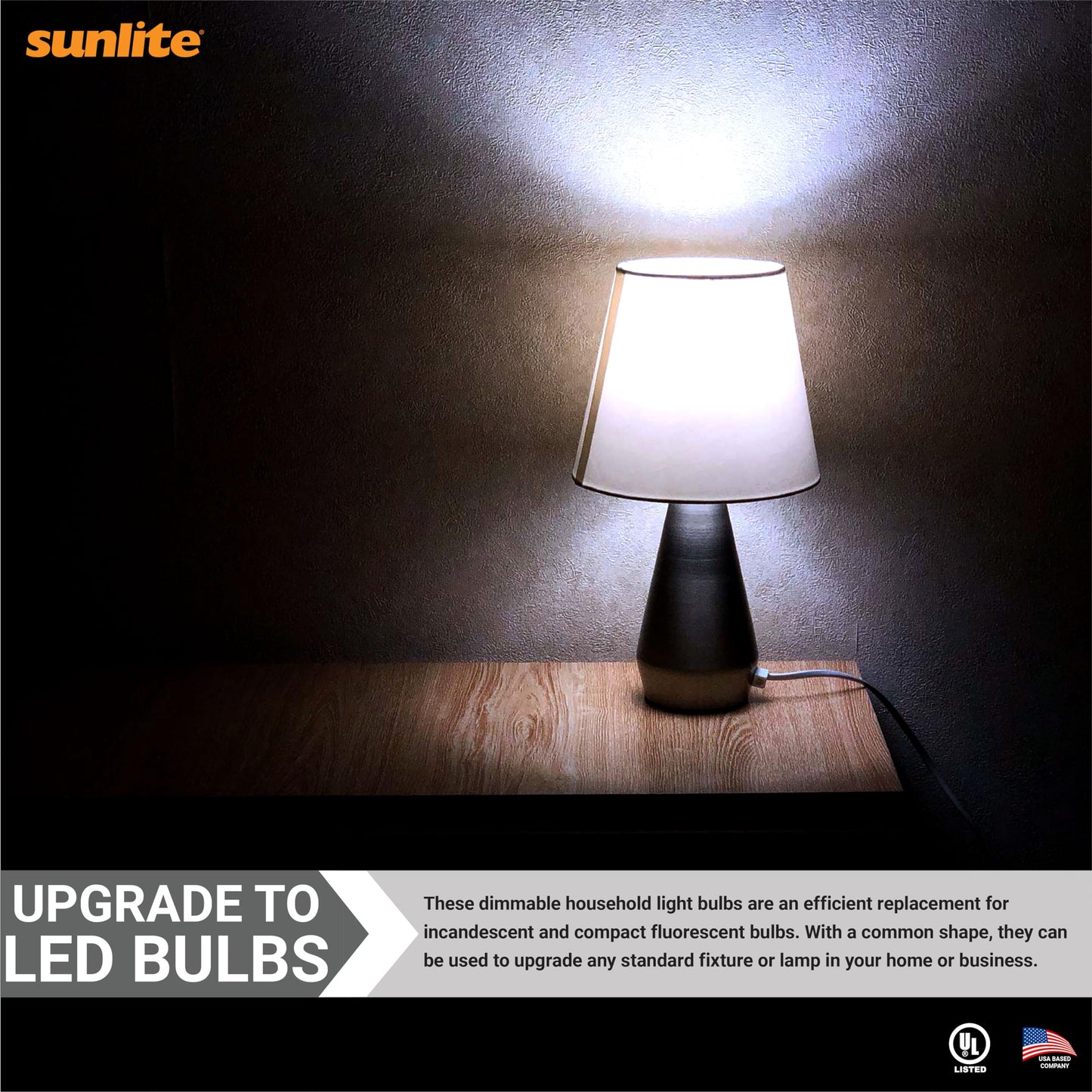 Sunlite LED A19 Household Light Bulb, 12 Watt (75W Equivalent), 1100 Lumens, Medium E26 Base, 220 Degree Beam Angle, UL Listed, 5000K Super White, 6