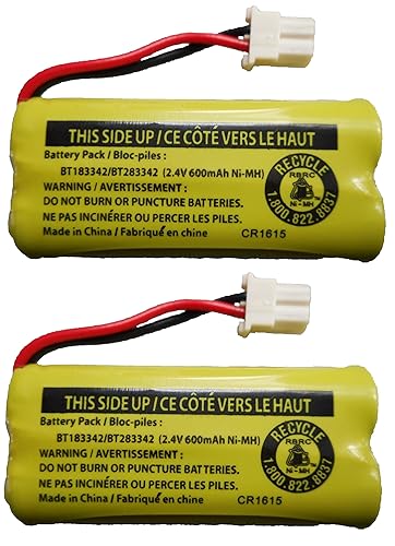 JustGreatDealz Battery BT183342 / BT283342 for Vtech ATT Cordless Telephones CS6114 CS6419 CS6719 EL52300 CL80111 (2-Pack)