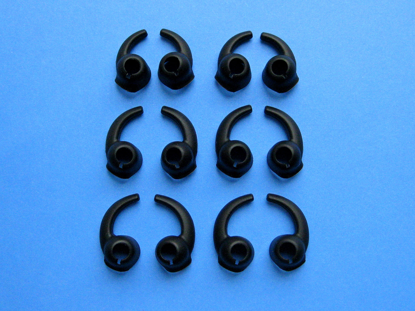 12pcs: 6 Pairs S/M/L (BK) Left and Right Side Enhanced Fit Stabilizers Helper Eartips Compatible with Jaybird X2 Earphones Headphones