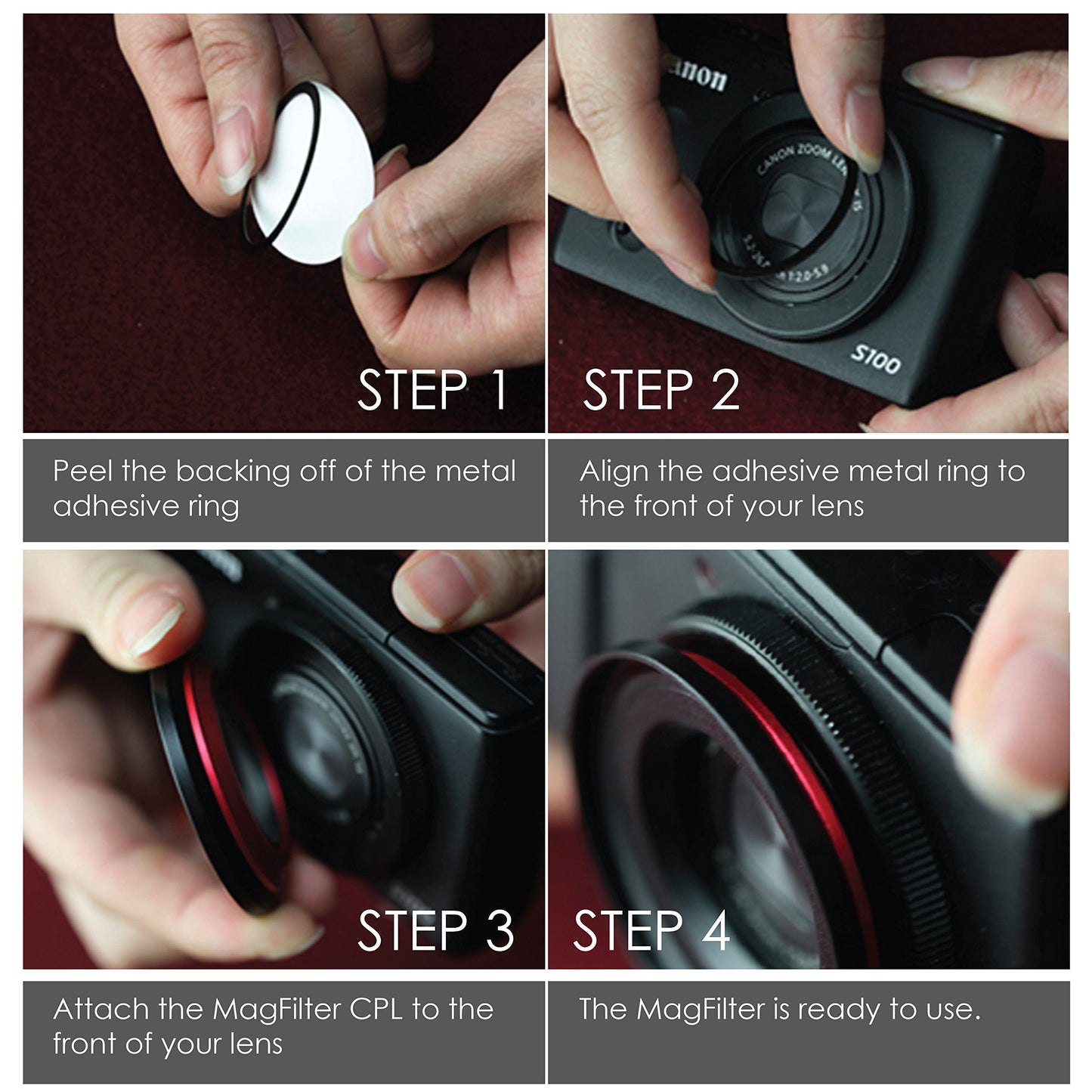 Kamerar MagFilter 44mm Circular Polarizer Filter (CPL) with Carrier Bag for Compact Camera, Sony RX 100 IV, V VI, VII, Canon Canon G5X Mark I II G7X