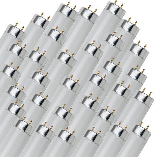 Sunlite 30015 F20T12/DL 24-Inch T12 Straight Tube Fluorescent Lamp, 20 Watts, 960 Lumens, 6500K Daylight, Medium Bi-Pin G13 Base, 30 Pack