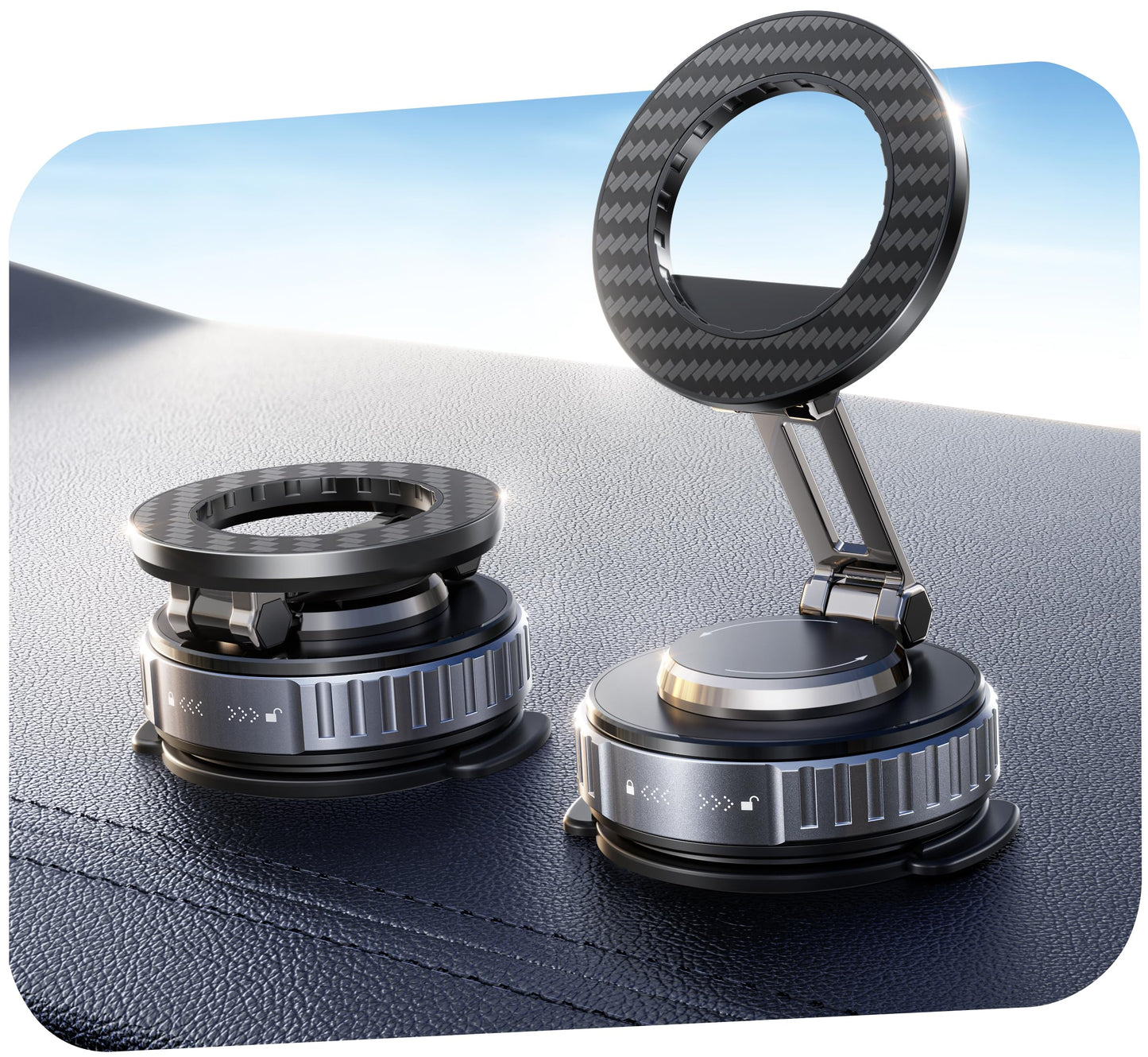 snanlen 2026 Upgraded Car Phone Holder for Magsafe [108LBS Strongest Suction] 360° Adjustable Vacuum Magnetic Phone Holders, Cell Phone car Mount