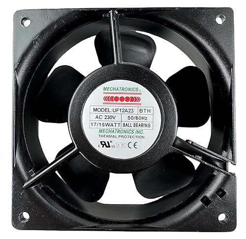 for Mechatronics Cooling Fan UF12A23-BTH 120x120x38mm AC 230V 17/15W, High Speed Fan 50/60Hz AC AXIAL Fan UF12A23 BTH