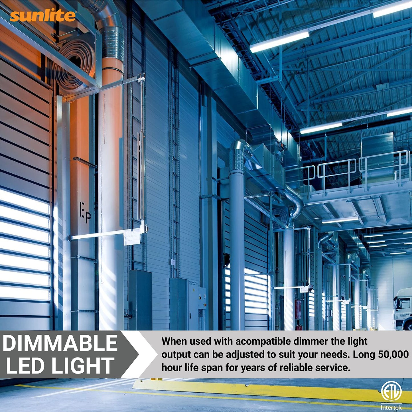 Sunlite 85552 2-Foot LED Linear Strip Light Fixture, 20 Watts, 2300 Lumens, Adjustable 3 CCT 3000K-5000K, Dimmable, 50,000 Hour Life Span, 83 CRI
