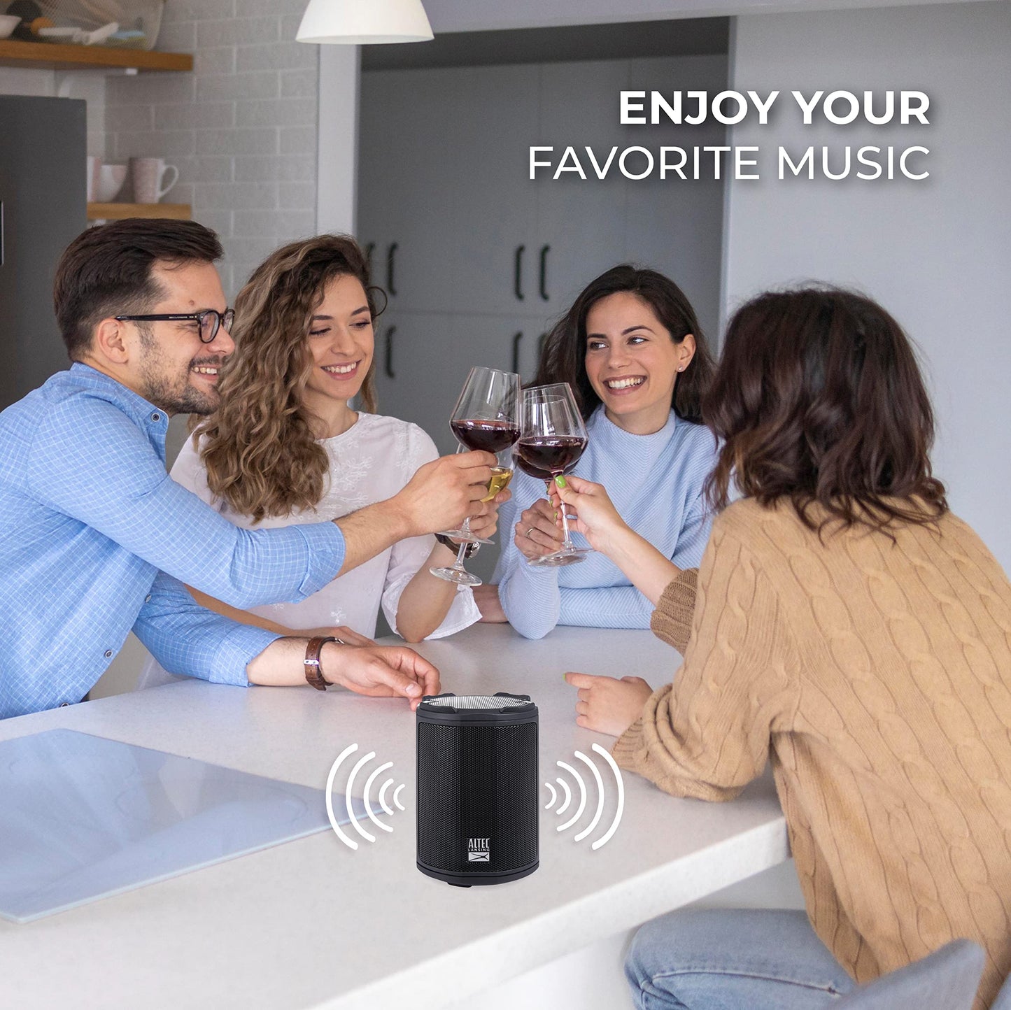 Altec Lansing - HydraMotion Wireless Bluetooth Speaker with 360 Degree Sound, Portable IP67 Waterproof for Outdoors, Shockproof, Snowproof, Everything
