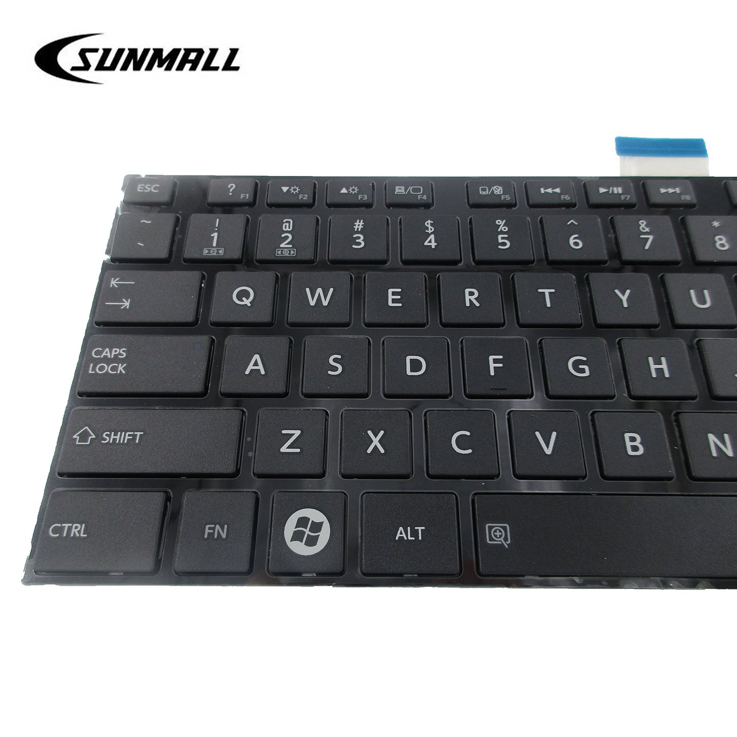SUNMALL Laptop Keyboard Replacement (with Frame) Compatible with Toshiba Satellite c850 c855 c855d l850 l855 c875 c875d l875d p850 p855 p875d Black US