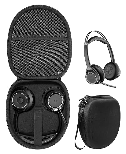 Alltravel Headset Case for Plantronics Voyager Focus UC, Blackwire 3210, C3210, 5210, 5220, 3220; Also for Jabra Evolve 65, 65UC, 40, 40 UC, 20 UC